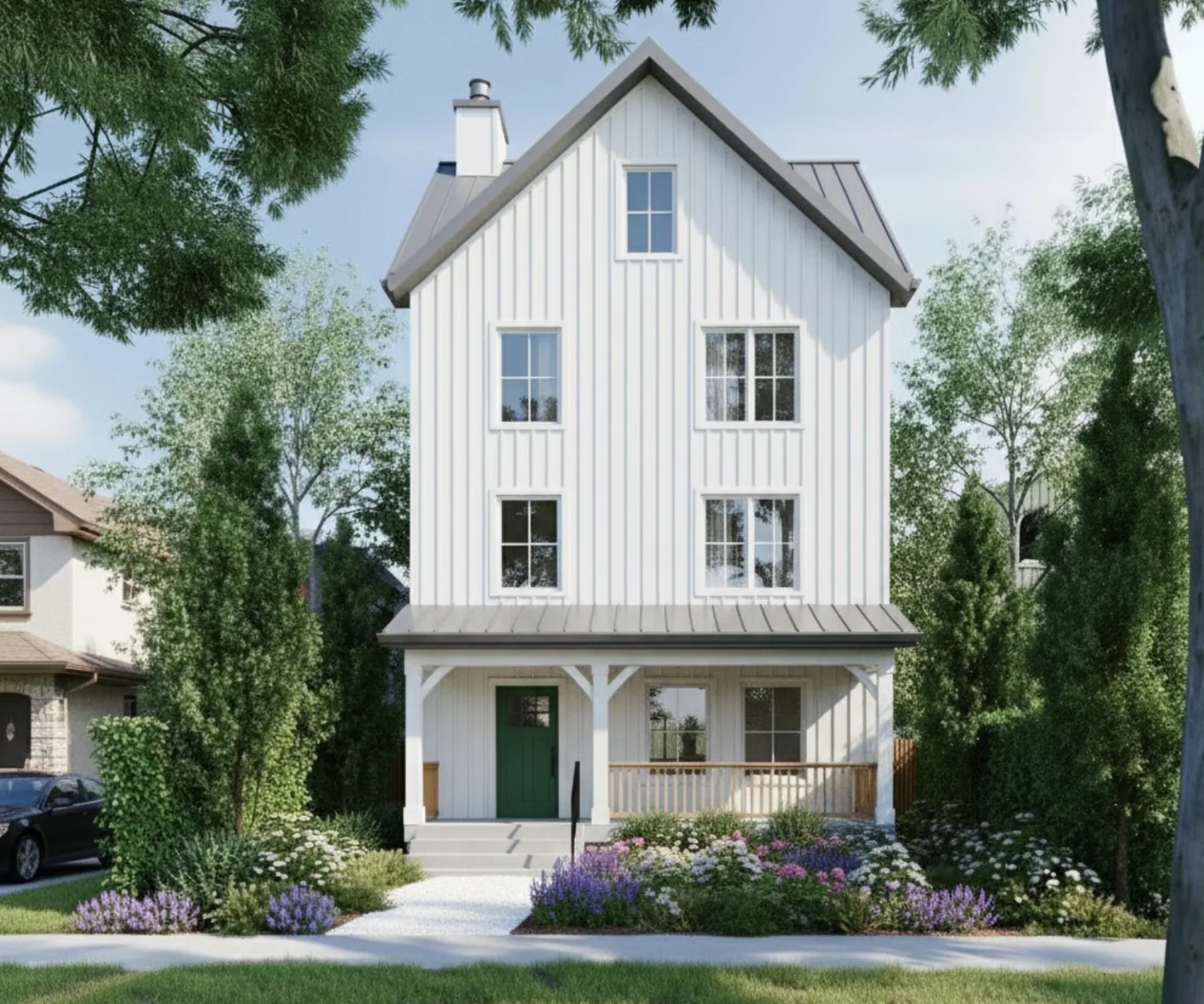 Modern multiplex development in Vancouver neighborhood showing property value impact