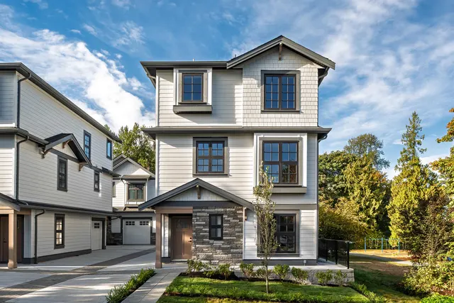 7609 Coldicutt St, Burnaby: a new 4-home multiplex with homes listed for sale