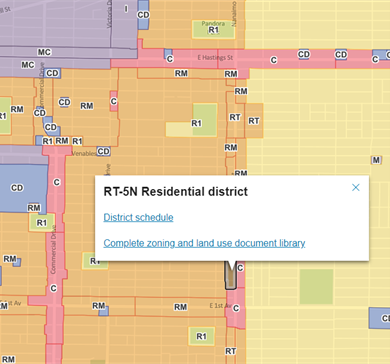 RT-5 and RT-5N zoning illustration